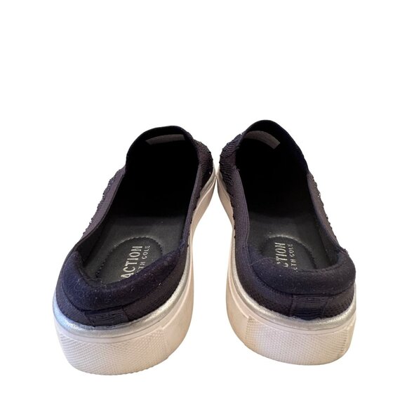 Kenneth Cole Reaction Bonnie Size 7.5 EU 38 Mule Navy Stretch Fabric Embellished - Picture 11 of 13